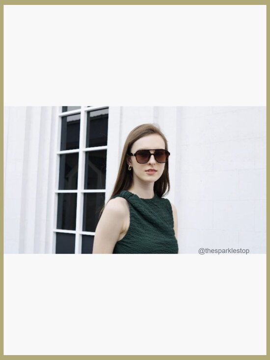Retro Oversized Aviator Sunglasses Plastic Frame UV400 Protection main image 5
